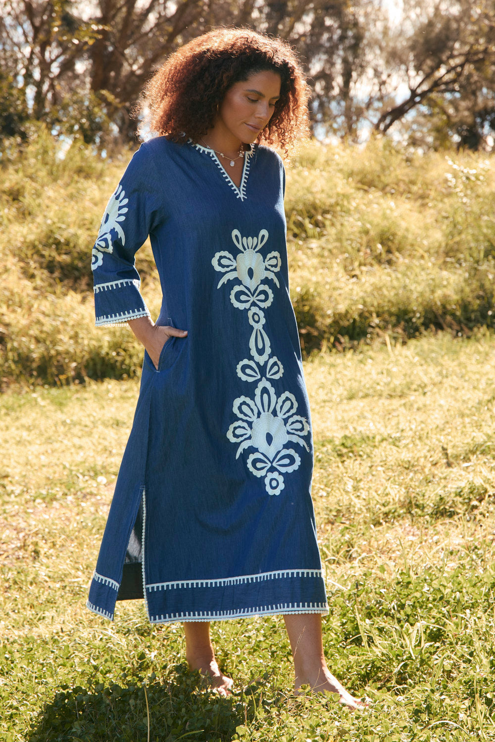 Sofia Bell Sleeve Dress in Quebec